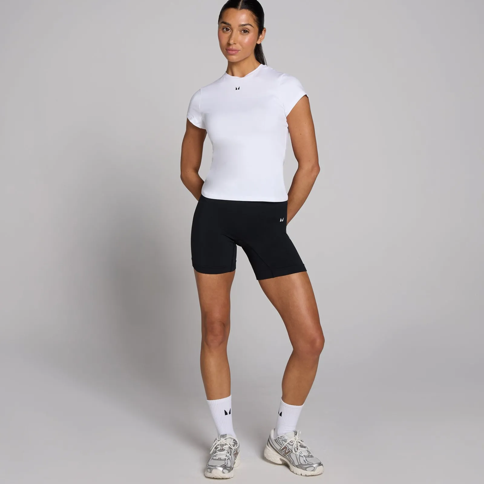 P Baic T-hirt et nauwuitende pavor en korte ouwen voor dae DAMES T-Shirts & Tops