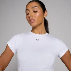 P Baic T-hirt et nauwuitende pavor en korte ouwen voor dae DAMES T-Shirts & Tops