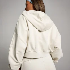 Best MP geropte hoodie met rits en opgestikt motief DAMES Hoodies