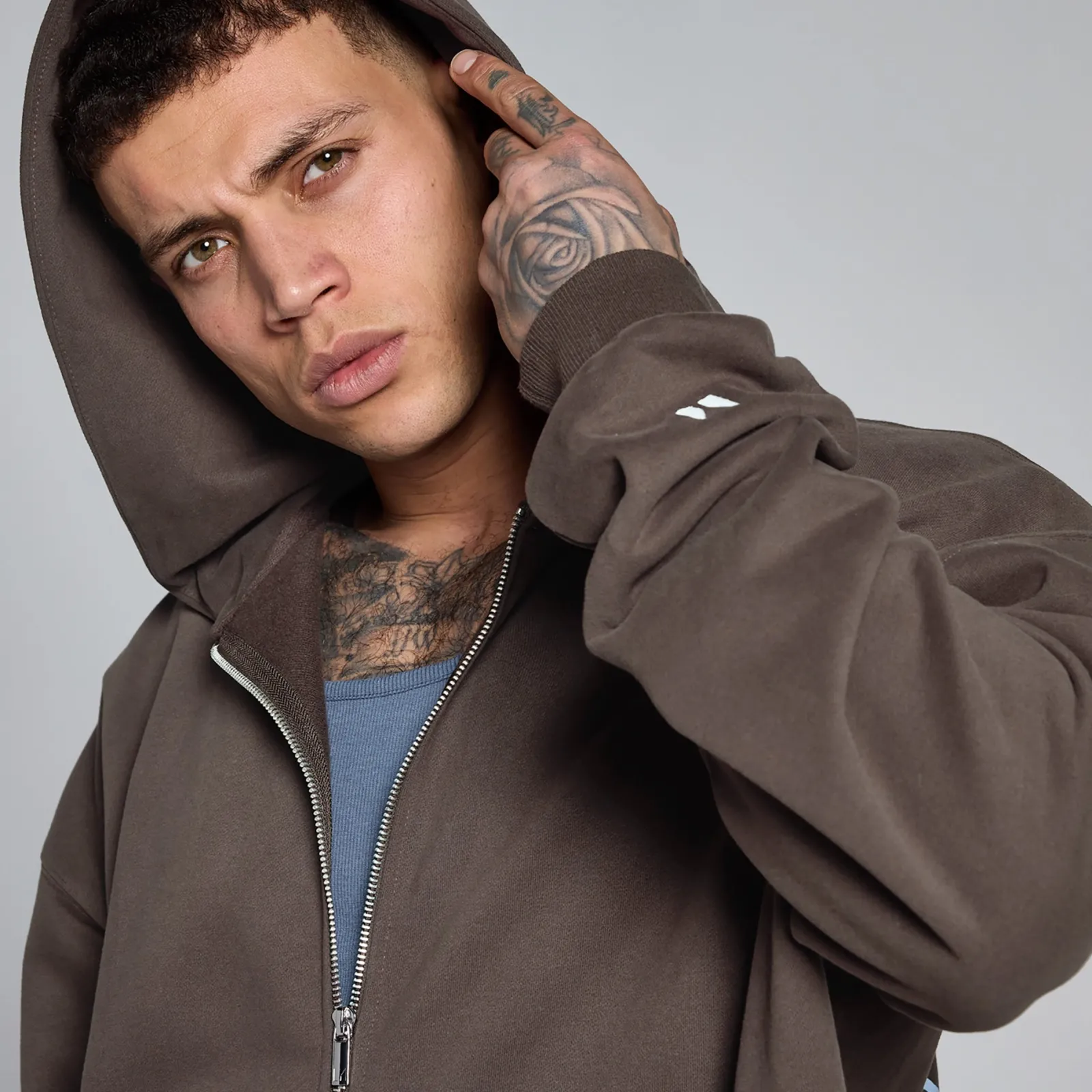 Clearance P en' ift Overized oopback 2 Way Zip Hoodie Heren Tracksuits|Hoodies