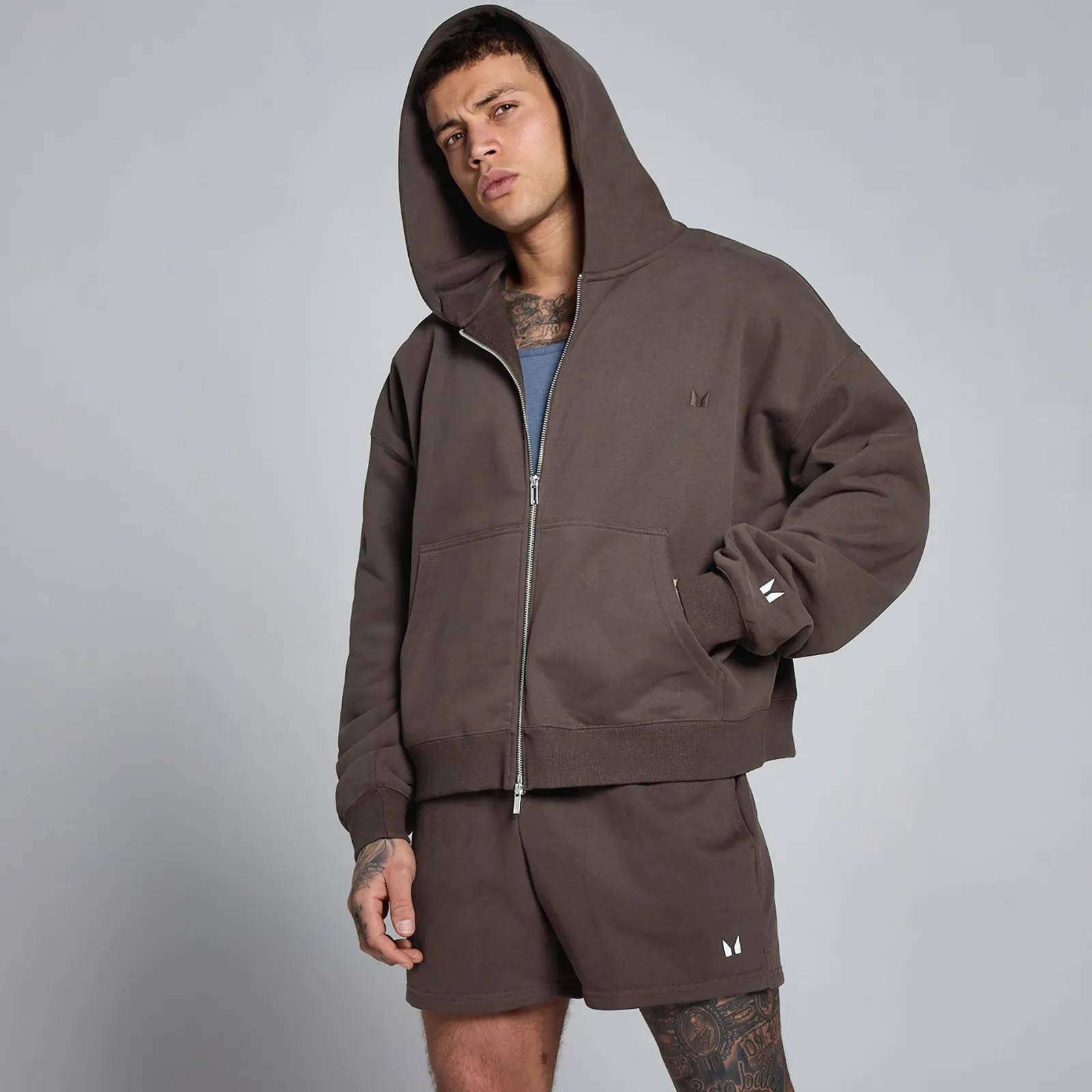 Clearance P en' ift Overized oopback 2 Way Zip Hoodie Heren Tracksuits|Hoodies