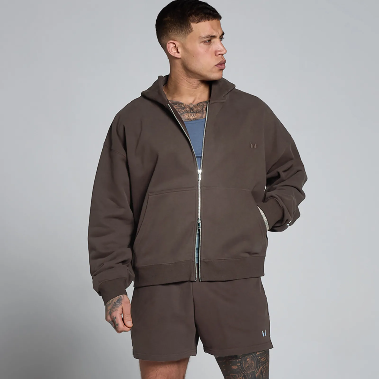 Clearance P en' ift Overized oopback 2 Way Zip Hoodie Heren Tracksuits|Hoodies