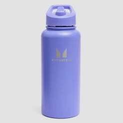 Best Gerecyclede Metalen Fles met Klaprietje 1L Shakers & Flessen