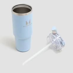 New Gerecycled Metaal Top Handvat Rietje Fles 900ml Shakers & Flessen