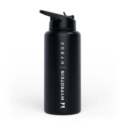 Hyrox Gerecyclede Metalen Flip Straw Fles 1L Shakers & Flessen